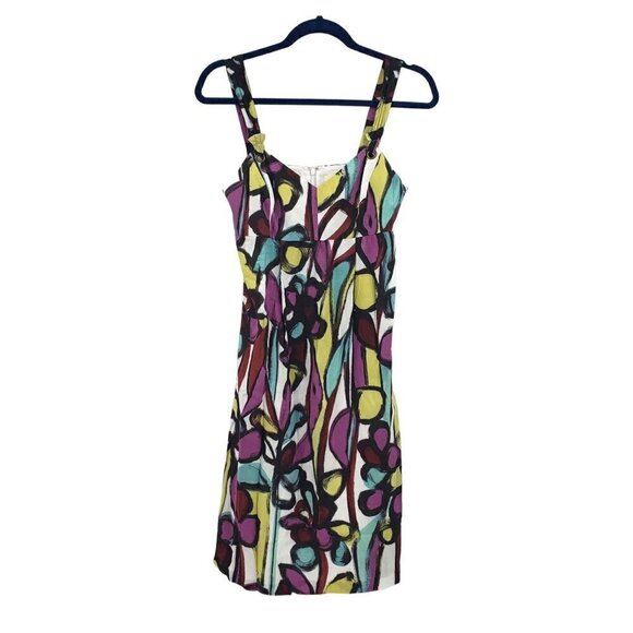 Anthropologie Tabitha Dress Sz 0 Abstract Floral Lined Boho Pockets Purple NEW - Picture 2 of 12